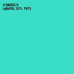 #3ADDC5 - Turquoise Color Image
