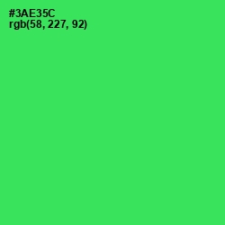 #3AE35C - Malachite Color Image