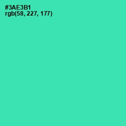 #3AE3B1 - Shamrock Color Image