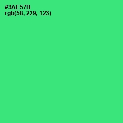 #3AE57B - Spring Green Color Image