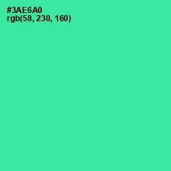 #3AE6A0 - Shamrock Color Image