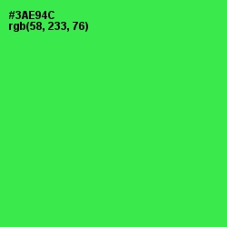 #3AE94C - Malachite Color Image