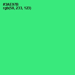 #3AE97B - Spring Green Color Image