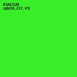 #3AED29 - Harlequin Color Image