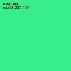 #3AED8B - Shamrock Color Image