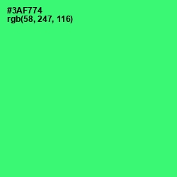 #3AF774 - Spring Green Color Image