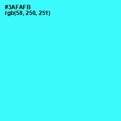 #3AFAFB - Cyan / Aqua Color Image