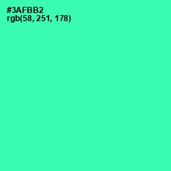 #3AFBB2 - Shamrock Color Image