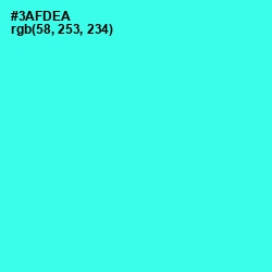 #3AFDEA - Turquoise Color Image