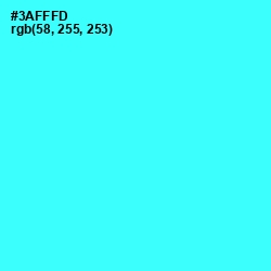 #3AFFFD - Cyan / Aqua Color Image