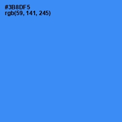 #3B8DF5 - Dodger Blue Color Image