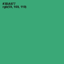 #3BA977 - Sea Green Color Image