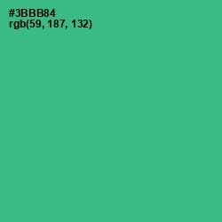 #3BBB84 - Jungle Green Color Image