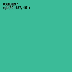 #3BBB97 - Keppel Color Image