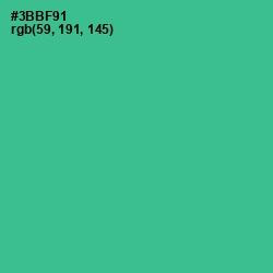 #3BBF91 - Keppel Color Image