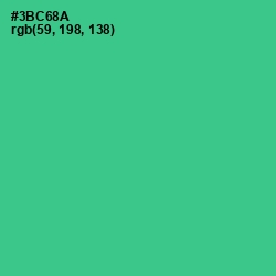 #3BC68A - Shamrock Color Image