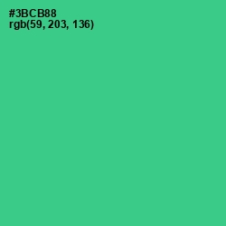 #3BCB88 - Shamrock Color Image