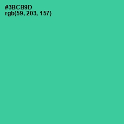 #3BCB9D - Shamrock Color Image