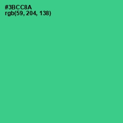 #3BCC8A - Shamrock Color Image
