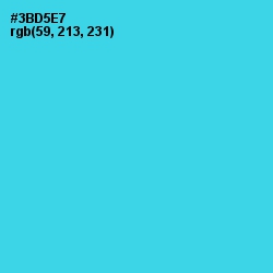 #3BD5E7 - Turquoise Color Image