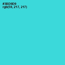 #3BD9D9 - Turquoise Color Image