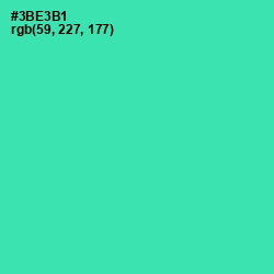 #3BE3B1 - Shamrock Color Image