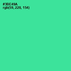 #3BE49A - Shamrock Color Image