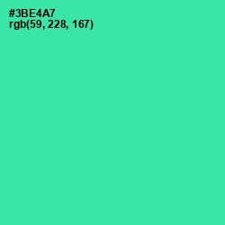 #3BE4A7 - Shamrock Color Image