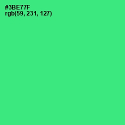 #3BE77F - Spring Green Color Image
