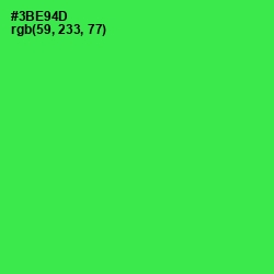 #3BE94D - Malachite Color Image