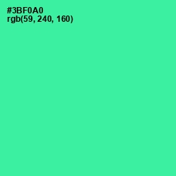 #3BF0A0 - Shamrock Color Image