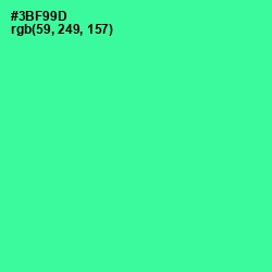 #3BF99D - Shamrock Color Image