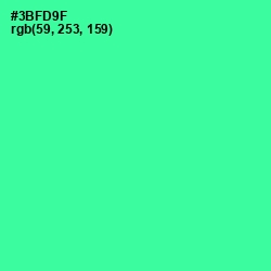 #3BFD9F - Shamrock Color Image