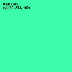 #3BFDA9 - Shamrock Color Image