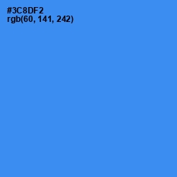 #3C8DF2 - Dodger Blue Color Image