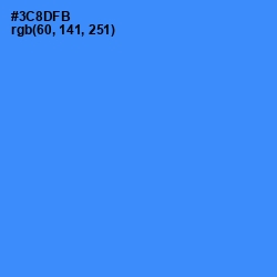 #3C8DFB - Dodger Blue Color Image