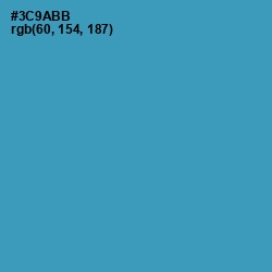 #3C9ABB - Boston Blue Color Image