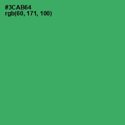 #3CAB64 - Sea Green Color Image