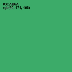 #3CAB6A - Sea Green Color Image