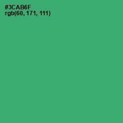 #3CAB6F - Sea Green Color Image