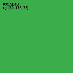 #3CAD4B - Sea Green Color Image