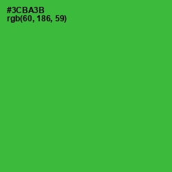 #3CBA3B - Forest Green Color Image