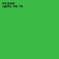 #3CBA46 - Sea Green Color Image