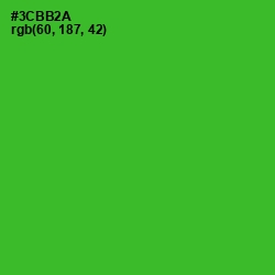 #3CBB2A - Forest Green Color Image