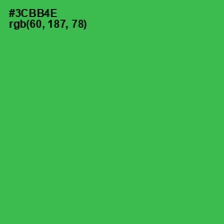 #3CBB4E - Sea Green Color Image