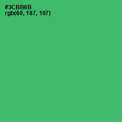 #3CBB6B - Sea Green Color Image