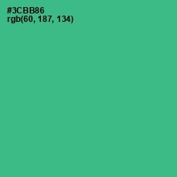 #3CBB86 - Jungle Green Color Image