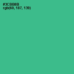 #3CBB8B - Keppel Color Image