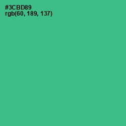 #3CBD89 - Keppel Color Image