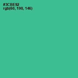 #3CBE92 - Keppel Color Image